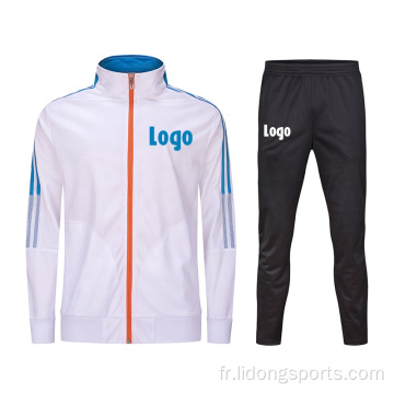 Costume sur piste de logo personnalisée combinaison de survêtement sportif pour hommes